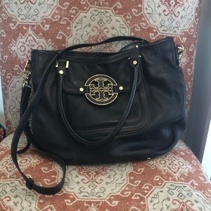 Tory Burch Black Amanda Hobo
